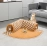 Washable Cat Tunnel Bed 2 in 1 Fun Plush Cat Tunnel Bed Plush Pet Bed with Suspension Balls Cat Hiding House Enclosed Cat Mat
