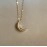 S925 sterling silver plated 14K gold necklace light plate small moon elegant entry Lux all-match k gold pendant necklace