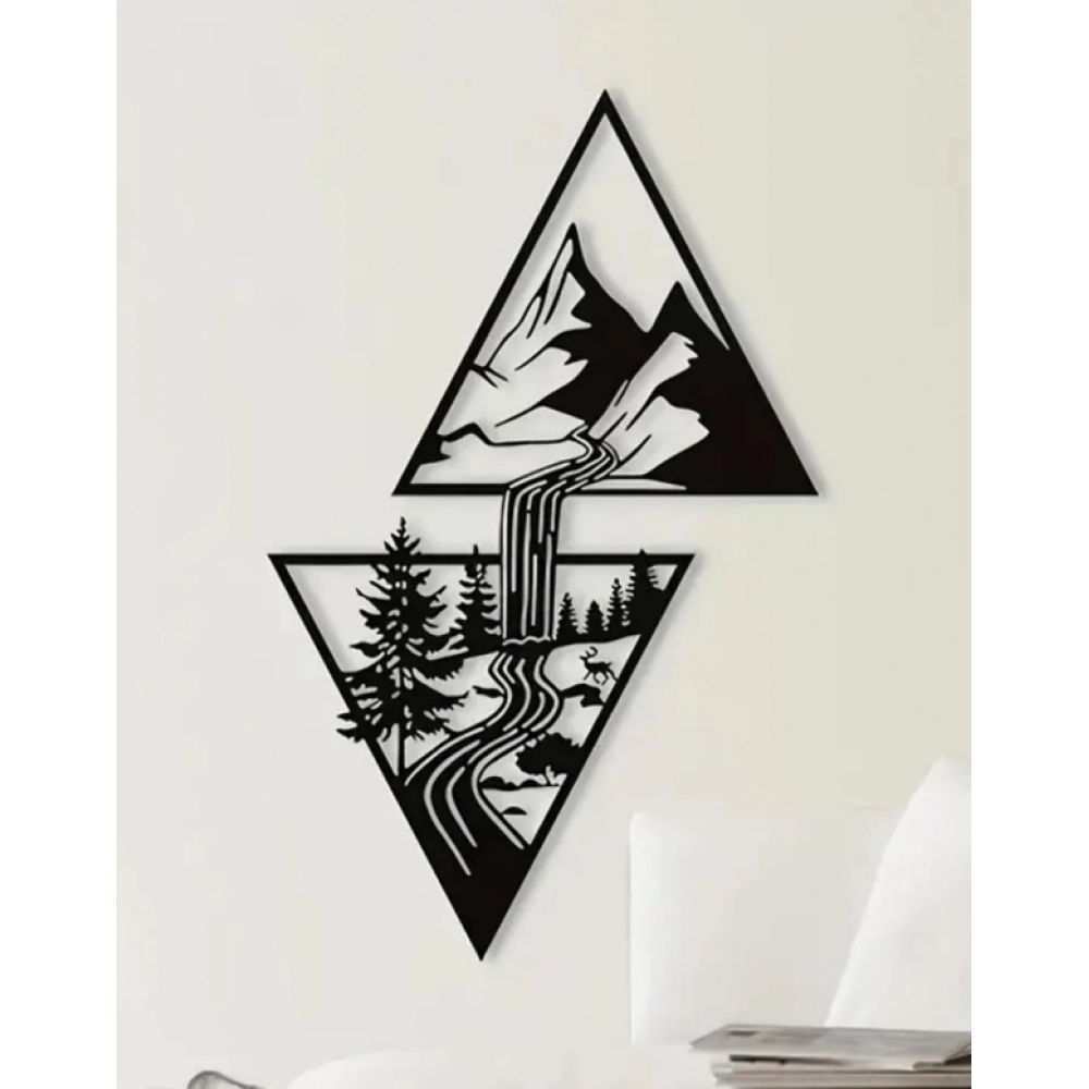 Silhouette wall art | Wall décor | Abstract Décor |wooden silhouette |Water Fall Art | shadow wall art | décor | Unique Décor