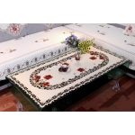 Rectangle Vintage Embroidered Lace Tablecloth Floral Table Cloth/Mat Decoration Table Cloth/Mat Decoration Kitchen Table Cover