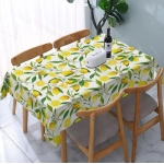 Summer Lemon Fruits Floral Rectangle Tablecloth Holiday Party Decorations Reusable Waterproof Tablecloths Kitchen Table Decor