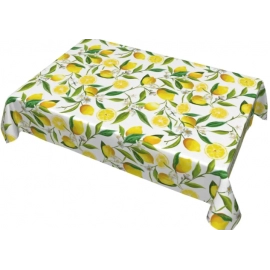 Summer Lemon Fruits Floral Rectangle Tablecloth Holiday Party Decorations Reusable Waterproof Tablecloths Kitchen Table Decor